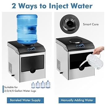 Ice maker store-ARLIME 2-in-1 Ice Maker Countertop with 5 Pounds Storage Basket- Portable Ice Machine with 2 Ways to Add Water 2 Ice maker store-ARLIME 2-in-1 Ice Maker Countertop with 5 Pounds Storage Basket- Portable Ice Machine with 2 Ways to Add Water - Image 2
