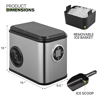 Ice maker store-Magshion Ice Maker Countertop- 9 Cubes Ready in 10mins 2 Ice maker store-Magshion Ice Maker Countertop- 9 Cubes Ready in 10mins - Image 2
