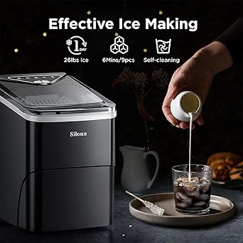 Ice maker store-Silonn Ice Maker Countertop- 9 Cubes Ready in 6 Mins 2 Ice maker store-Silonn Ice Maker Countertop- 9 Cubes Ready in 6 Mins - Image 2