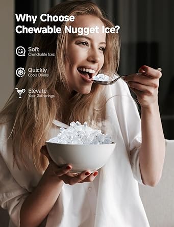 Ice maker store-EUHOMY Nugget Ice Maker Countertop- 44Lbs/24H Pebble Ice Maker Machine 3 Ice maker store-EUHOMY Nugget Ice Maker Countertop- 44Lbs/24H Pebble Ice Maker Machine - Image 3