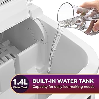 Ice maker store-R.W.FLAME Countertop Ice Maker 9 Bullet Ice Cubes in 6 Mins- 26.5lbs/24Hrs 2 Ice maker store-R.W.FLAME Countertop Ice Maker 9 Bullet Ice Cubes in 6 Mins- 26.5lbs/24Hrs - Image 2