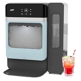 Ice maker store-IKT Nugget Ice Maker Countertop with Side Water Tank Self-Cleaning LED Light Ice Scoop 33 lbs Daily Capacity Green Ice maker store-IKT Nugget Ice Maker Countertop with Side Water Tank Self-Cleaning LED Light Ice Scoop 33 lbs Daily Capacity Green