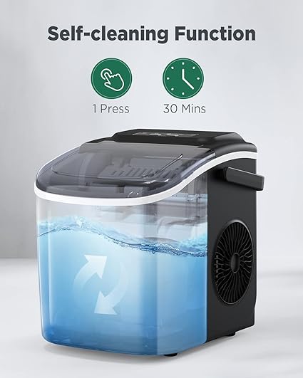 Ice maker store-Portable Ice Maker Countertop- Ice Machine Ready in 6 Minutes with 9 Cubes 26LBS in 24H 3 Ice maker store-Portable Ice Maker Countertop- Ice Machine Ready in 6 Minutes with 9 Cubes 26LBS in 24H - Image 3