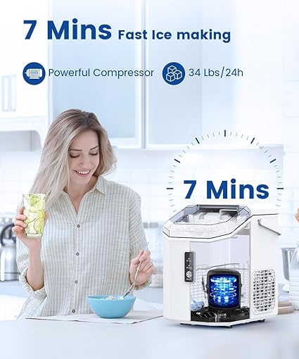 Ice maker store-COWSAR Nugget Ice Maker Countertop- Chewable Nugget Ice Cubes Machine 2 Ice maker store-COWSAR Nugget Ice Maker Countertop- Chewable Nugget Ice Cubes Machine - Image 2