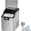 Ice maker store-Kismile Countertop Ice Maker Machine with LED Screen Control Panel & 24H Timer- Portable Ice Maker Countertop with Handle 5