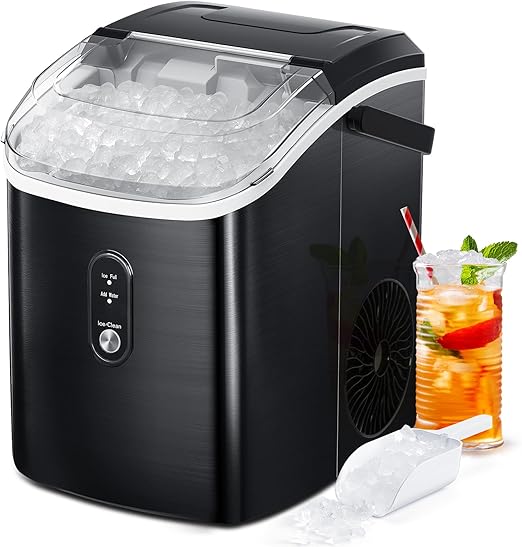 Ice maker store-ZAFRO Nugget Ice Maker Countertop with Handle- Stainless Steel ice Machine with Self-Cleaning Ice maker store-ZAFRO Nugget Ice Maker Countertop with Handle- Stainless Steel ice Machine with Self-Cleaning