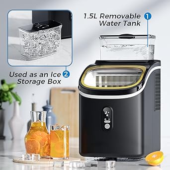 Ice maker store-Kismile Ice Maker Countertop- Portable Ice Cube Maker Machine with 1.5L Detachable Water Tank 3 Ice maker store-Kismile Ice Maker Countertop- Portable Ice Cube Maker Machine with 1.5L Detachable Water Tank - Image 3