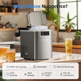 Ice maker store-Nugget Ice Maker – 45lbs/24H- 5-Min Soft Chewable Pellet Ice 3 Ice maker store-Nugget Ice Maker - 45lbs/24H- 5-Min Soft Chewable Pellet Ice - Image 3