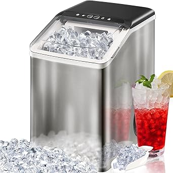 Ice maker store-Nugget Ice Maker Countertop- 55lbs/24H Tooth-Friendly Soft Chewable Pebble Ice Machine Ice maker store-Nugget Ice Maker Countertop- 55lbs/24H Tooth-Friendly Soft Chewable Pebble Ice Machine