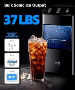 Ice maker store-Nugget Ice Makers Countertop for Home Kitchen 37LBS- Pebble Counter Top Ice Machine 2