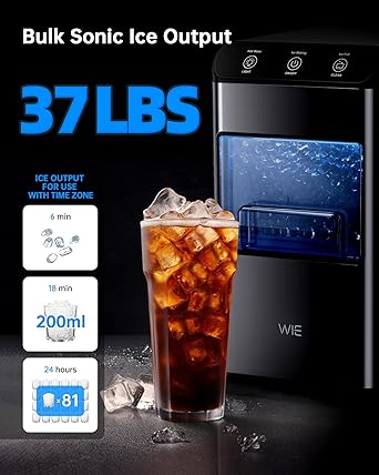 Ice maker store-Nugget Ice Makers Countertop for Home Kitchen 37LBS- Pebble Counter Top Ice Machine 2 Ice maker store-Nugget Ice Makers Countertop for Home Kitchen 37LBS- Pebble Counter Top Ice Machine - Image 2