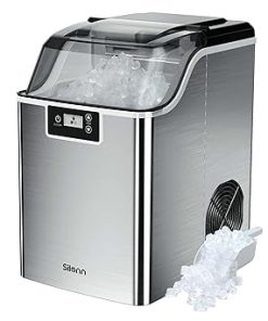 Ice maker store-Silonn Compact Nugget Ice Maker，44lbs/Day Pellet Ice Maker Machine with Timer & Self-Cleaning Function- Portable Countertop Ice Maker for Home