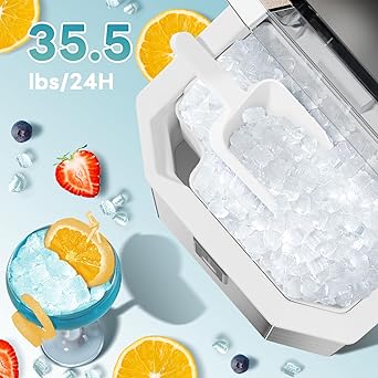 Ice maker store-Nugget Ice Maker Countertop- 35Lbs/24H Stainless Steel Nugget Ice Maker Portable with Slef-Cleaning 2 Ice maker store-Nugget Ice Maker Countertop- 35Lbs/24H Stainless Steel Nugget Ice Maker Portable with Slef-Cleaning - Image 2