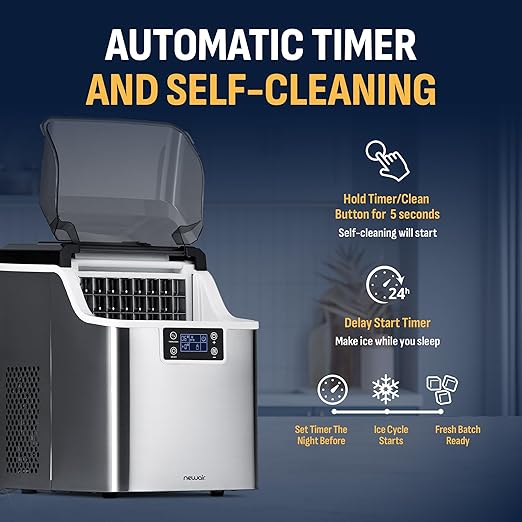 Ice maker store-Newair Countertop Clear Ice Maker- 45lbs/Day Ice Cube Machine 3 Ice maker store-Newair Countertop Clear Ice Maker- 45lbs/Day Ice Cube Machine - Image 3