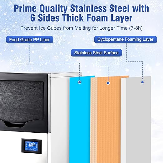 Ice maker store-Commercial Ice Maker Machine-Freestanding/Under Counter Stainless Steel Ice Machine 3 Ice maker store-Commercial Ice Maker Machine-Freestanding/Under Counter Stainless Steel Ice Machine - Image 3