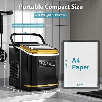 Ice maker store-Ice Maker Machine Countertop Portable Compact Small Bullet Ice Maker with Self Cleaning-9 Cubes in 6 Mins 2 Ice maker store-Ice Maker Machine Countertop Portable Compact Small Bullet Ice Maker with Self Cleaning-9 Cubes in 6 Mins - Image 2