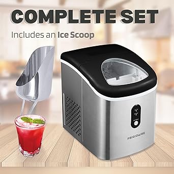 Ice maker store-Frigidaire Stainless Steel Ice Maker Machine – Heavy Duty – Makes 26 lbs of Clear Ice Per Day – Digital LED Control Panel – Transparent Window – 1.2 Quart Water Reservoir – Stainless Steel 3 Ice maker store-Frigidaire Stainless Steel Ice Maker Machine - Heavy Duty - Makes 26 lbs of Clear Ice Per Day - Digital LED Control Panel - Transparent Window - 1.2 Quart Water Reservoir - Stainless Steel - Image 3