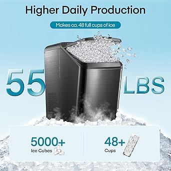 Ice maker store-55lbs Countertop Nugget Ice Maker – Pebble Ice Machine- Soft Chewable Pellets in 5 Min 3 Ice maker store-55lbs Countertop Nugget Ice Maker – Pebble Ice Machine- Soft Chewable Pellets in 5 Min - Image 3
