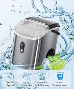 Ice maker store-Nugget Countertop Ice Maker with Chewable Pellet Ice- Antarctic Star Portable Ice Machine Pebble Ice with Self-Cleaning 2