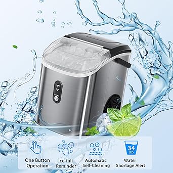 Ice maker store-Nugget Countertop Ice Maker with Chewable Pellet Ice- Antarctic Star Portable Ice Machine Pebble Ice with Self-Cleaning 2 Ice maker store-Nugget Countertop Ice Maker with Chewable Pellet Ice- Antarctic Star Portable Ice Machine Pebble Ice with Self-Cleaning - Image 2