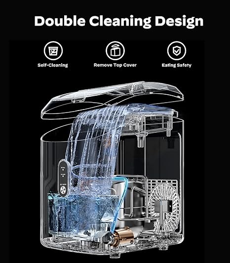 Ice maker store-Silonn Nugget Ice Makers Countertop- Chewable Pellet Ice Machine with Self Cleaning Function 3 Ice maker store-Silonn Nugget Ice Makers Countertop- Chewable Pellet Ice Machine with Self Cleaning Function - Image 3