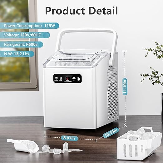 Ice maker store-Antarctic Star Countertop Ice Maker-Portable Ice Machine with Handle 2 Ice maker store-Antarctic Star Countertop Ice Maker-Portable Ice Machine with Handle - Image 2
