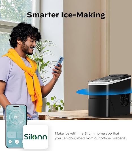 Ice maker store-Silonn Smart Countertop Ice Maker – 9 Bullet Cubes in 6 Mins- 26 lbs per Day 2 Ice maker store-Silonn Smart Countertop Ice Maker - 9 Bullet Cubes in 6 Mins- 26 lbs per Day - Image 2