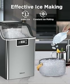 Ice maker store-Silonn Compact Nugget Ice Maker，44lbs/Day Pellet Ice Maker Machine with Timer & Self-Cleaning Function- Portable Countertop Ice Maker for Home 2