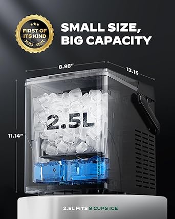 Ice maker store-Silonn Countertop Ice Maker with Expanding Ice Basket- 9 Cubes in 6 Mins 3 Ice maker store-Silonn Countertop Ice Maker with Expanding Ice Basket- 9 Cubes in 6 Mins - Image 3
