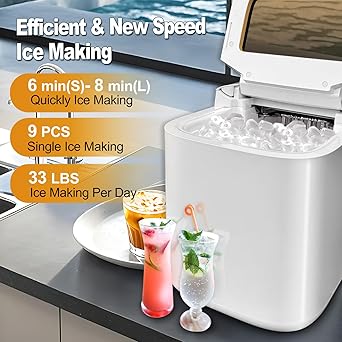 Ice maker store-Ice Makers Countertop – Pebble Ice Maker Machine with App- 30 Mins Self Cleaning Countertop Ice Maker 2 Ice maker store-Ice Makers Countertop - Pebble Ice Maker Machine with App- 30 Mins Self Cleaning Countertop Ice Maker - Image 2