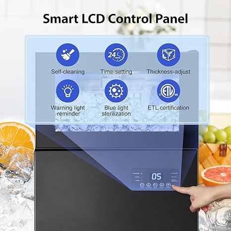 Ice maker store-Commercail Ice Maker 130Lbs/24H with 35Lbs Ice Capacity-Upgraded 15″ Wide Under Counter Ice Machine 45Pcs Ice Cubes 2 Ice maker store-Commercail Ice Maker 130Lbs/24H with 35Lbs Ice Capacity-Upgraded 15" Wide Under Counter Ice Machine 45Pcs Ice Cubes - Image 2