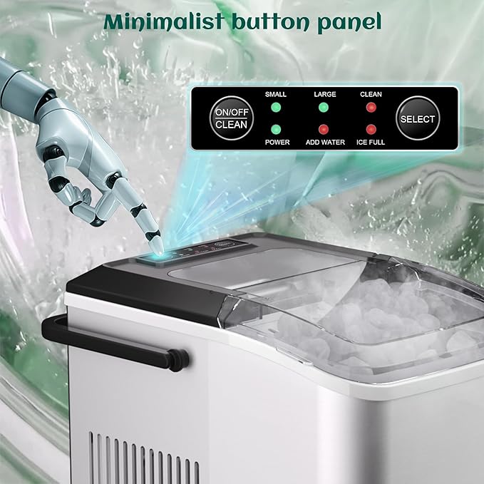 Ice maker store-Bullet Ice Maker- 26.5 lb/24H Counter Top Ice Maker with Self-Cleaning Function 3 Ice maker store-Bullet Ice Maker- 26.5 lb/24H Counter Top Ice Maker with Self-Cleaning Function - Image 3
