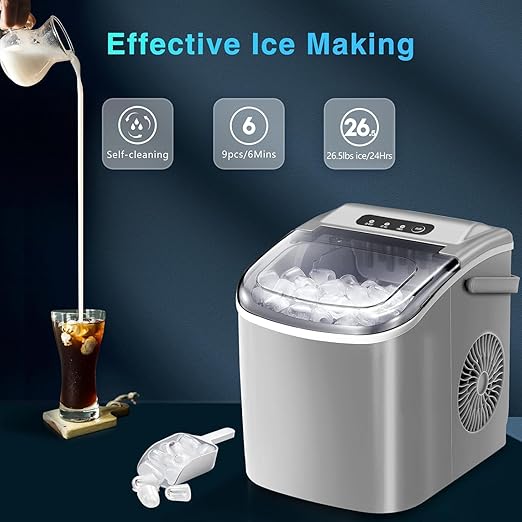 Ice maker store-R.W.FLAME Ice Makers Countertop- Portable Ice Maker Machine with Self-Cleaning 2 Ice maker store-R.W.FLAME Ice Makers Countertop- Portable Ice Maker Machine with Self-Cleaning - Image 2