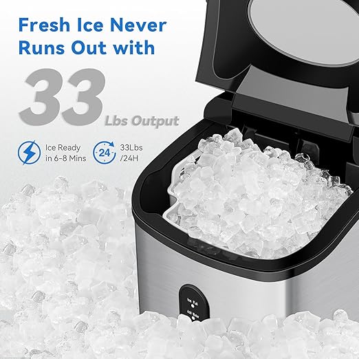 Ice maker store-Countertop Nugget Ice Maker- 33lbs/24H 2 Ice maker store-Countertop Nugget Ice Maker- 33lbs/24H - Image 2