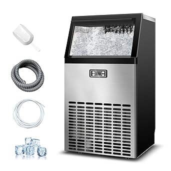 Ice maker store-120 lbs/24H Commercial Ice Maker-48 Cubes/11mins Ice maker store-120 lbs/24H Commercial Ice Maker-48 Cubes/11mins