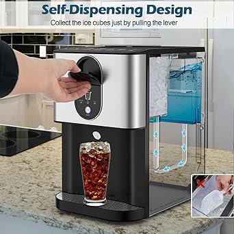 Ice maker store-ARLIME Nugget Ice Maker Countertop- 56 lbs/24 H Pepple Chewable Ice Making Machine w/Self-Cleaning System 3 Ice maker store-ARLIME Nugget Ice Maker Countertop- 56 lbs/24 H Pepple Chewable Ice Making Machine w/Self-Cleaning System - Image 3