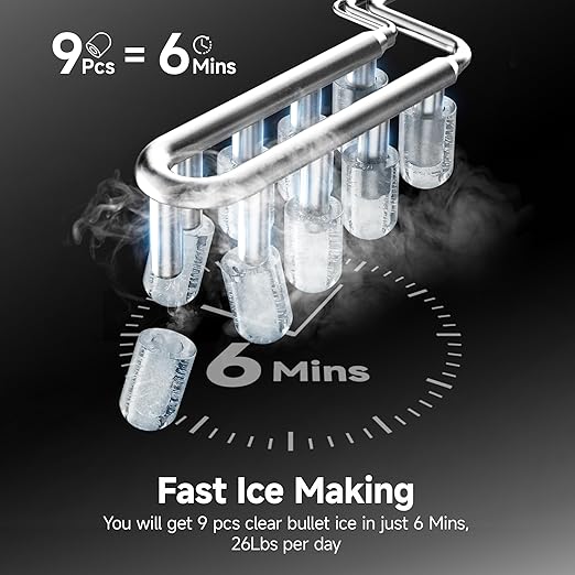 Ice maker store-EUHOMY Ice Maker Countertop- 9 Cubes Ready in 6 Mins 2 Ice maker store-EUHOMY Ice Maker Countertop- 9 Cubes Ready in 6 Mins - Image 2