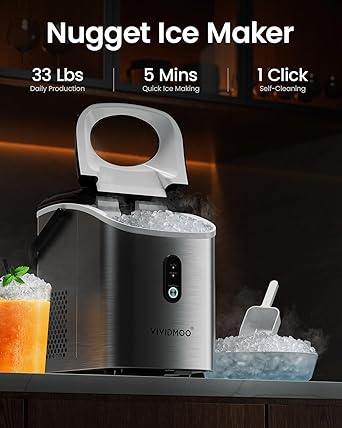 Ice maker store-Nugget Ice Maker Countertop- 34lbs/24H Pebble Ice Machine 2 Ice maker store-Nugget Ice Maker Countertop- 34lbs/24H Pebble Ice Machine - Image 2
