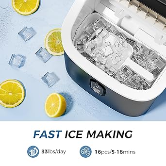 Ice maker store-Kismile Ice Maker Countertop- Portable Ice Cube Maker Machine with 1.5L Detachable Water Tank 2 Ice maker store-Kismile Ice Maker Countertop- Portable Ice Cube Maker Machine with 1.5L Detachable Water Tank - Image 2
