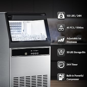 Ice maker store-Ice Maker- 100Lbs/Day Commercial Ice Machine 2 Ice maker store-Ice Maker- 100Lbs/Day Commercial Ice Machine - Image 2