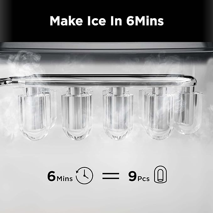 Ice maker store-Silonn Countertop Ice Maker – Efficient Self-Cleaning Ice Machine with 2L Capacity- 26lbs in 24Hrs 3 Ice maker store-Silonn Countertop Ice Maker - Efficient Self-Cleaning Ice Machine with 2L Capacity- 26lbs in 24Hrs - Image 3