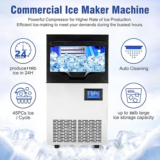 Ice maker store-Commercial Ice Maker Machine-Freestanding/Under Counter Stainless Steel Ice Machine 2 Ice maker store-Commercial Ice Maker Machine-Freestanding/Under Counter Stainless Steel Ice Machine - Image 2