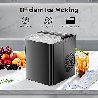 Ice maker store-DUMOS Countertop Ice Maker- 9 Ice Cubes in 6 Minutes 2 Ice maker store-DUMOS Countertop Ice Maker- 9 Ice Cubes in 6 Minutes - Image 2