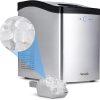 Ice maker store-Kismile Countertop Ice Maker Machine with LED Screen Control Panel & 24H Timer- Portable Ice Maker Countertop with Handle 4