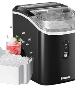 Ice maker store-Nugget Ice Maker Countertop- Silonn Chewable Pellet Ice Machine with Self Cleaning Function