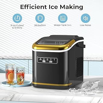 Ice maker store-Ice Maker Countertop ZAFRO- Self-Cleaning Ice Machine with Ice Scoop and Basket 2 Ice maker store-Ice Maker Countertop ZAFRO- Self-Cleaning Ice Machine with Ice Scoop and Basket - Image 2