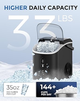 Ice maker store-Nugget Ice Maker – Compact Countertop- 33 LBS/24 H 3 Ice maker store-Nugget Ice Maker - Compact Countertop- 33 LBS/24 H - Image 3