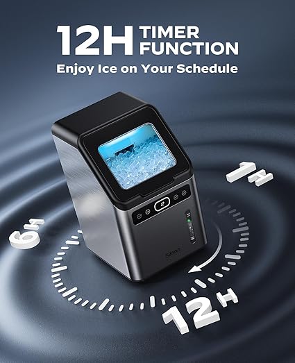 Ice maker store-Silonn Nugget Ice Makers Countertop – 44lbs per Day Ice Machine with Self-Cleaning- Timer Pebble Ice Maker with Soft Chewable Ice 3 Ice maker store-Silonn Nugget Ice Makers Countertop - 44lbs per Day Ice Machine with Self-Cleaning- Timer Pebble Ice Maker with Soft Chewable Ice - Image 3