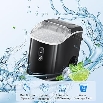 Ice maker store-Nugget Countertop Ice Maker with Chewable Pellet Ice- Antarctic Star Portable Ice Machine Pebble Ice with Self-Cleaning 2 Ice maker store-Nugget Countertop Ice Maker with Chewable Pellet Ice- Antarctic Star Portable Ice Machine Pebble Ice with Self-Cleaning - Image 2