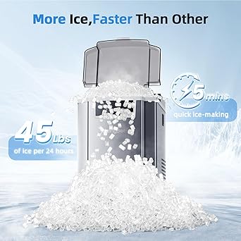 Ice maker store-Nugget Ice Maker – 45lbs/24H- 5-Min Soft Chewable Pellet Ice 2 Ice maker store-Nugget Ice Maker - 45lbs/24H- 5-Min Soft Chewable Pellet Ice - Image 2